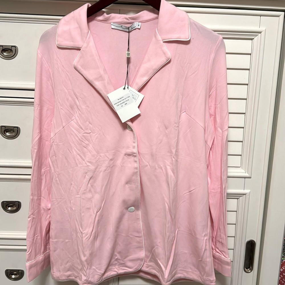 ByEgreis button up top pink sleep/loungewear
